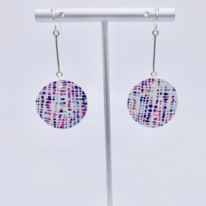 Stripe Round Earrings